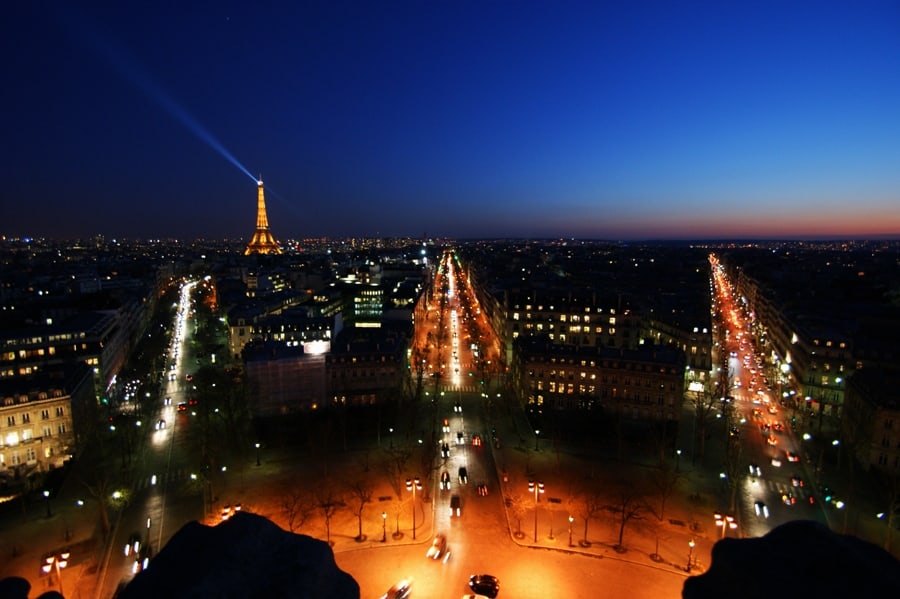 Paris vista do Arco do Triunfo