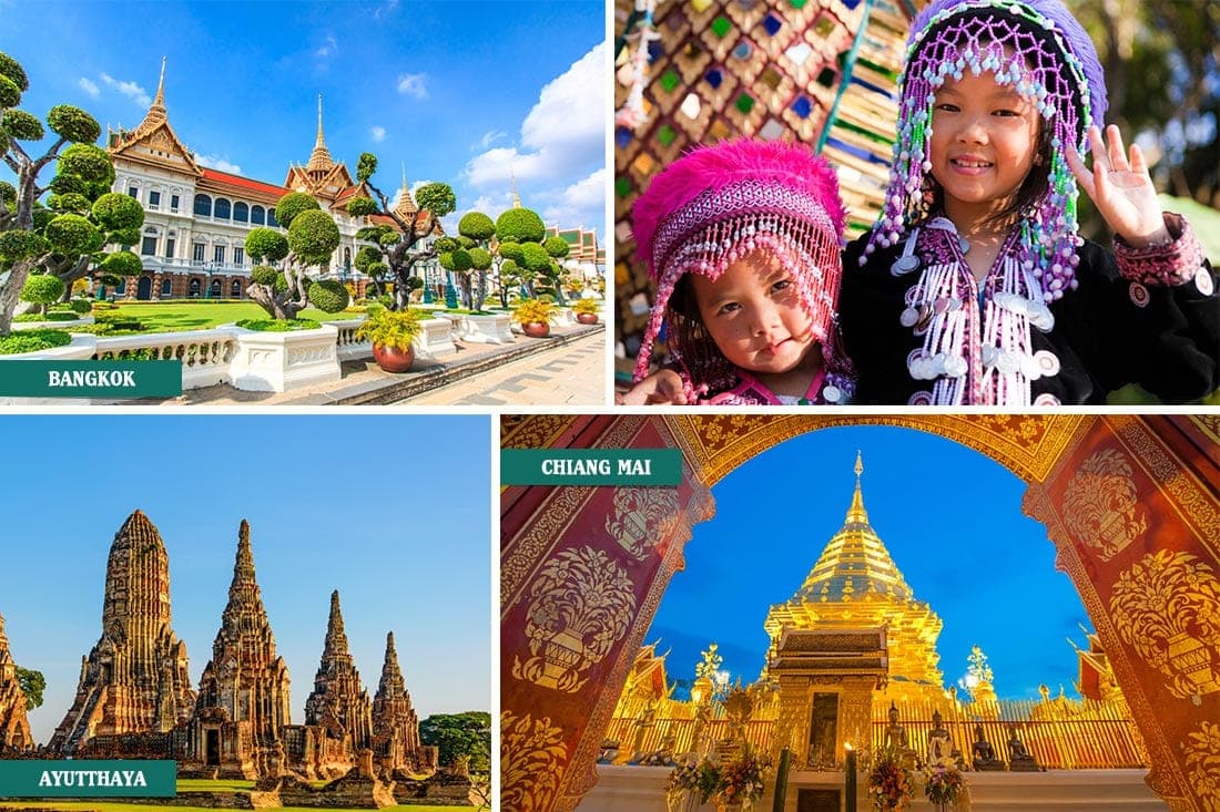Bangko, Chiang Mai e Ayutthaya