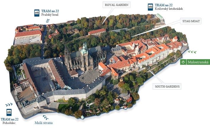 Mapa do Castelo de Praga