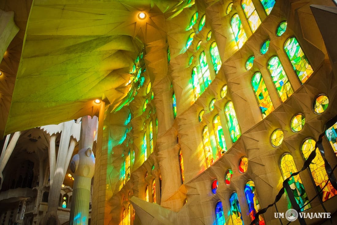 Vitrais da Sagrada Família, em Barcelona