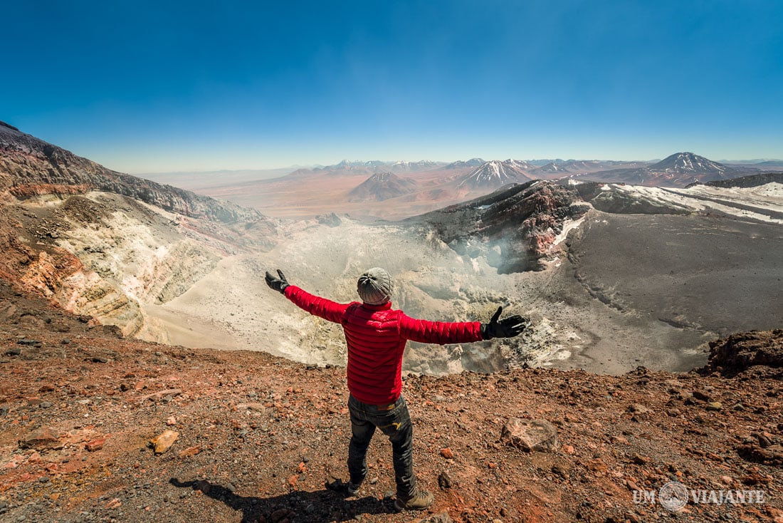 Cratera do Vulcão Lascar, no Atacama