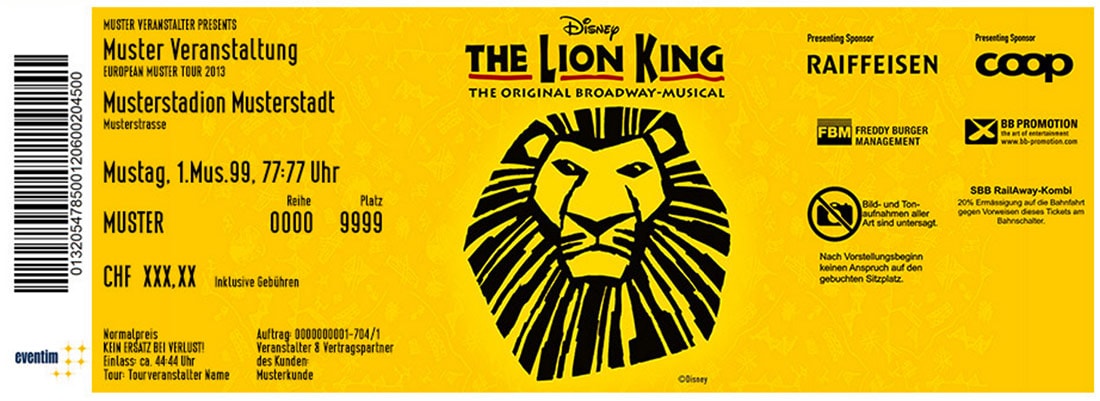 Ingresso Rei Leão, Broadway