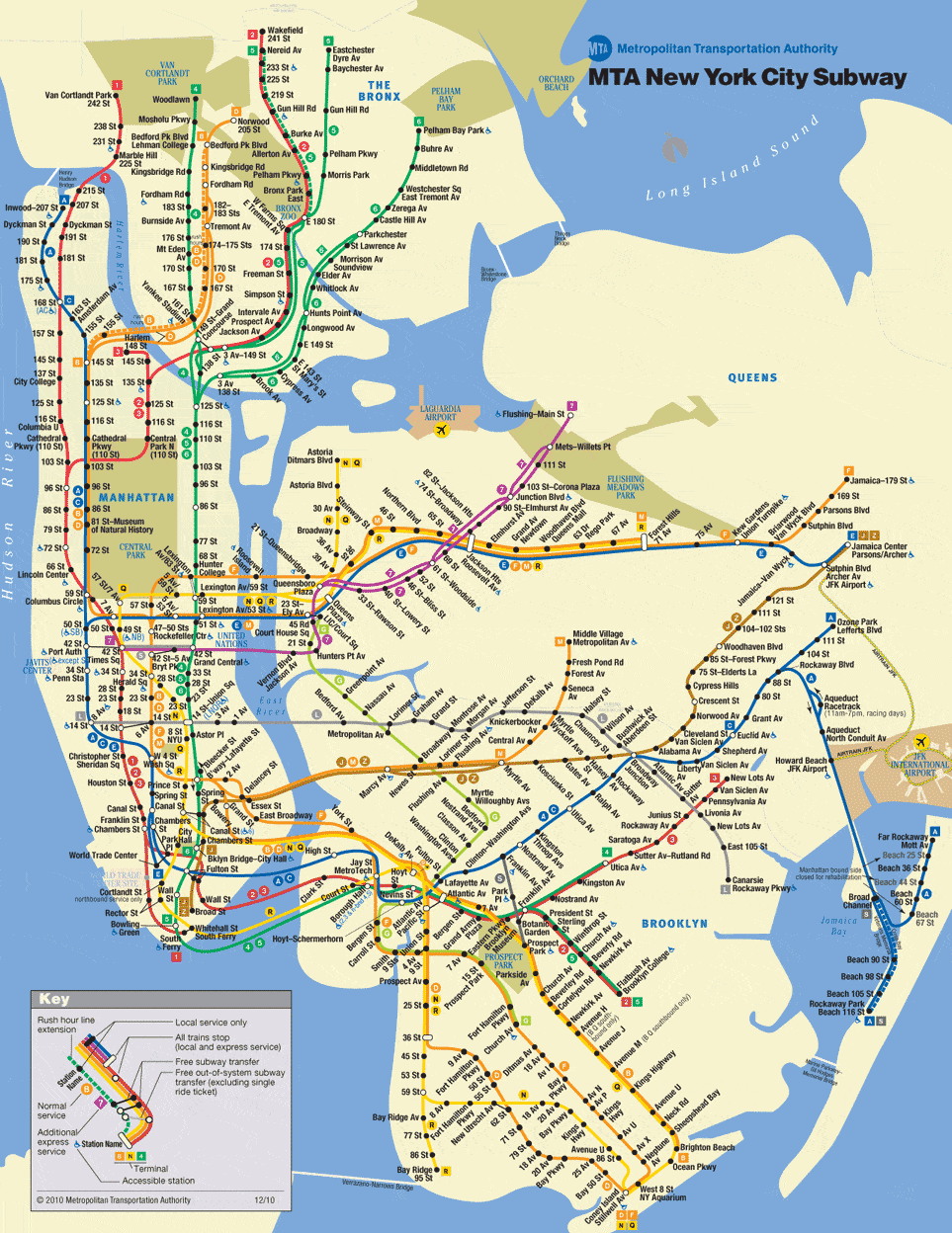 Metrô Nova York Mapa