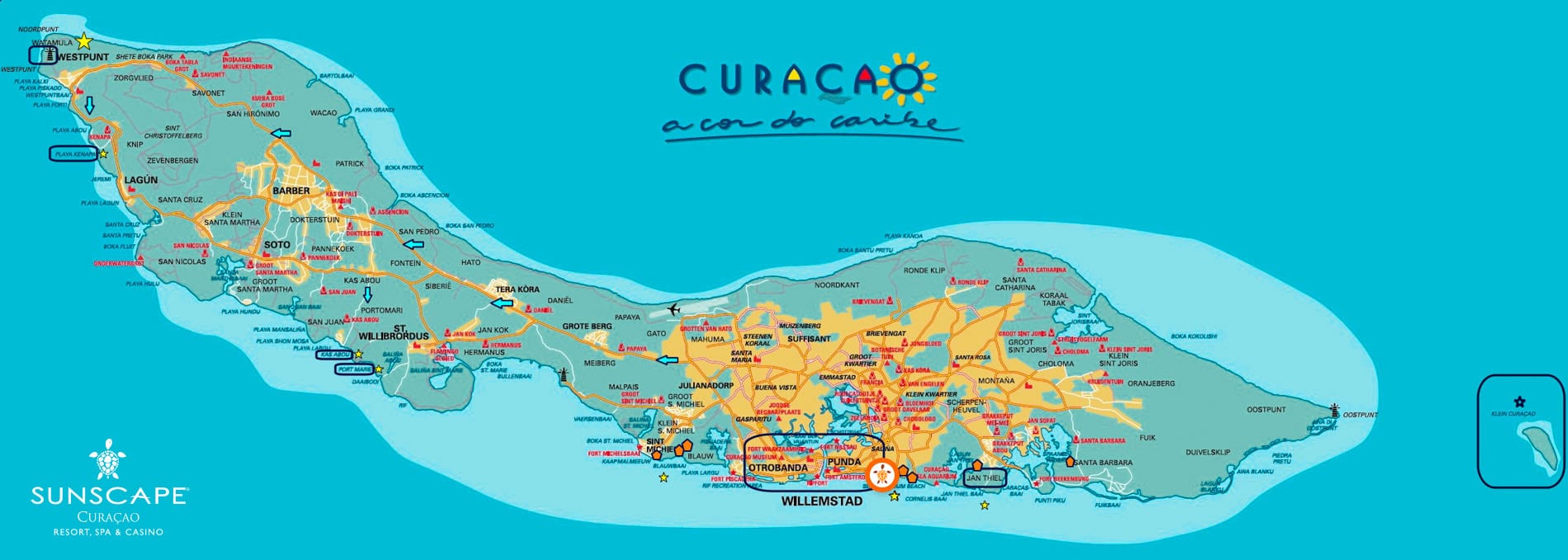Mapa Sunscape Curaçao