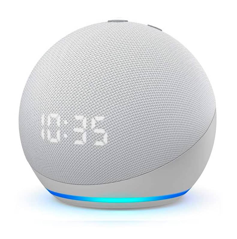 Novo Echo Dot Amazon - 4ª Geração - com relógio