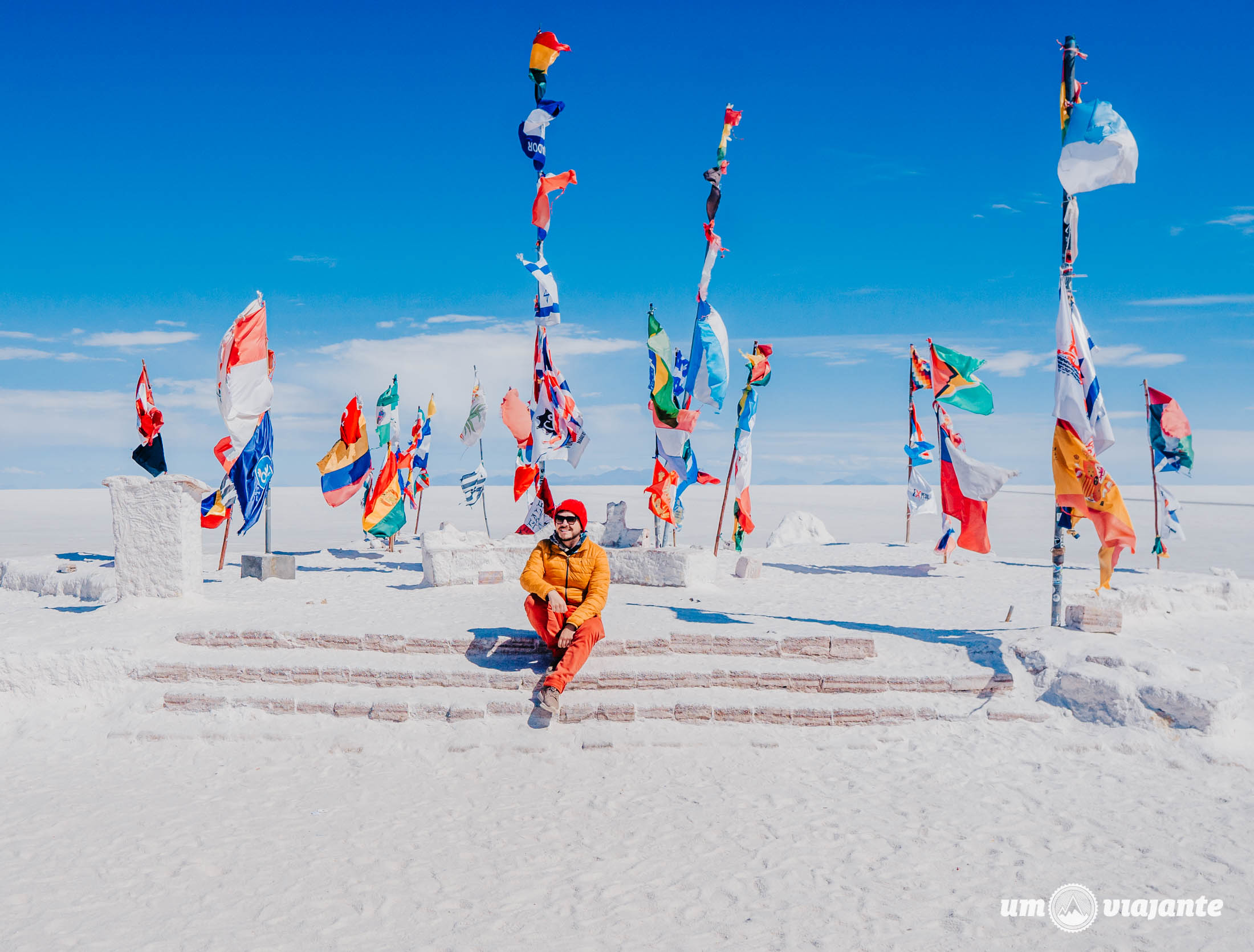 Monumento das Bandeiras no Salar de Uyuni