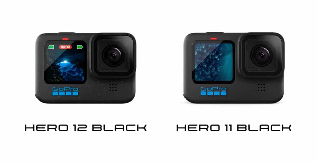 Diferença de tamanho GoPro Hero 12 e Hero 11