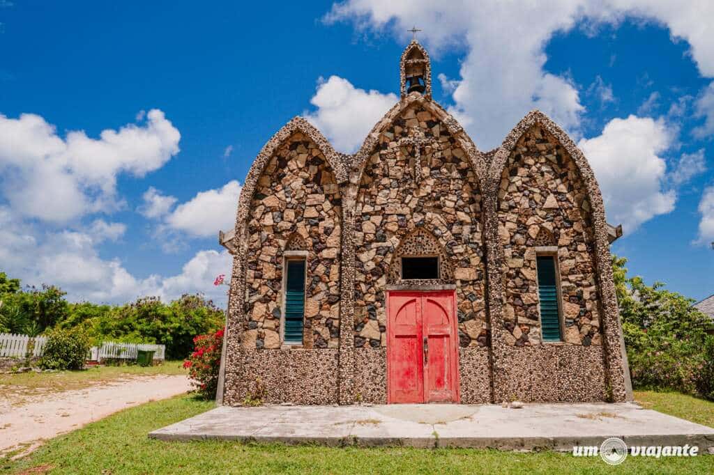 Igreja ao lado da Wallblake House em Anguilla