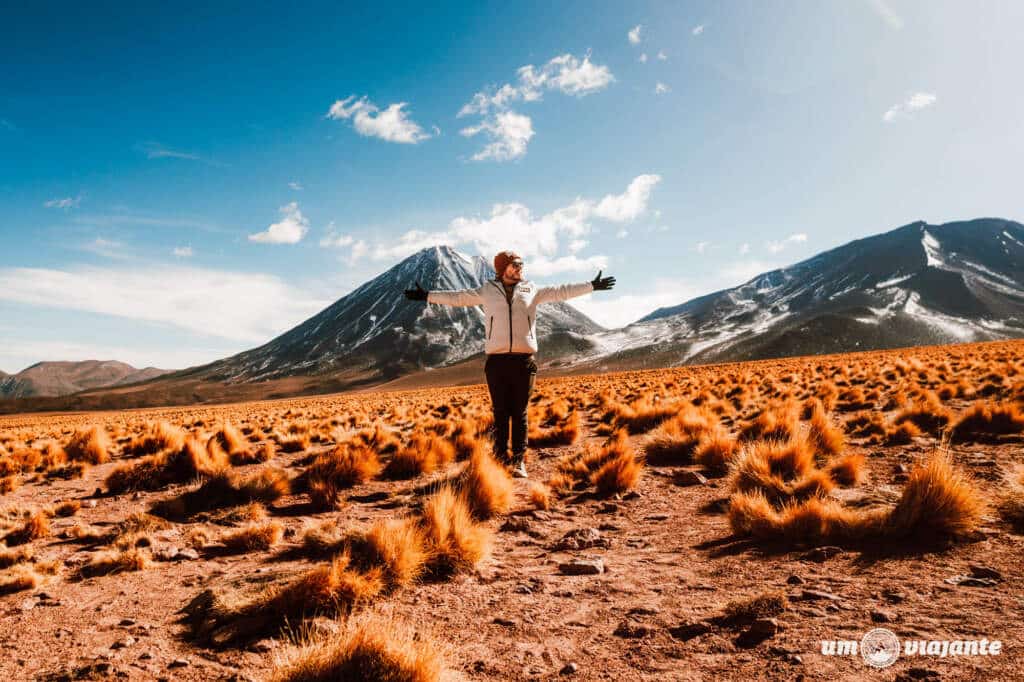 Café da manhã com vista para o Licancabur - Deserto do Atacama